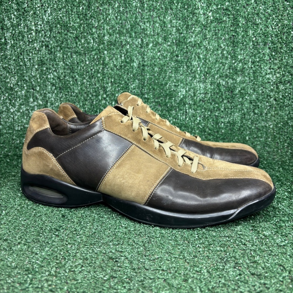 Cole Haan Mixed Media Suede Leather Comfort Casual Fashion Sneakers Brown Men 10